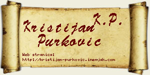 Kristijan Purković vizit kartica